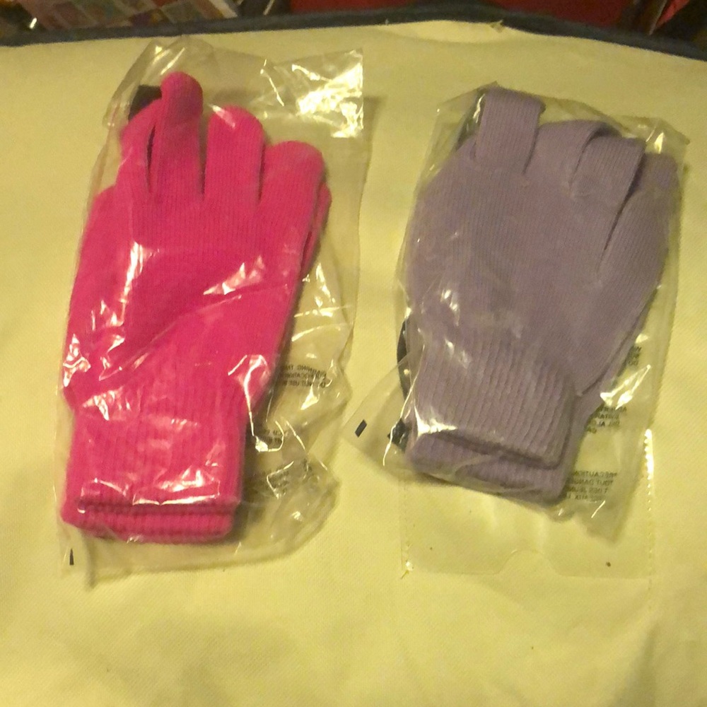 Hot pink and Lavender Gloves